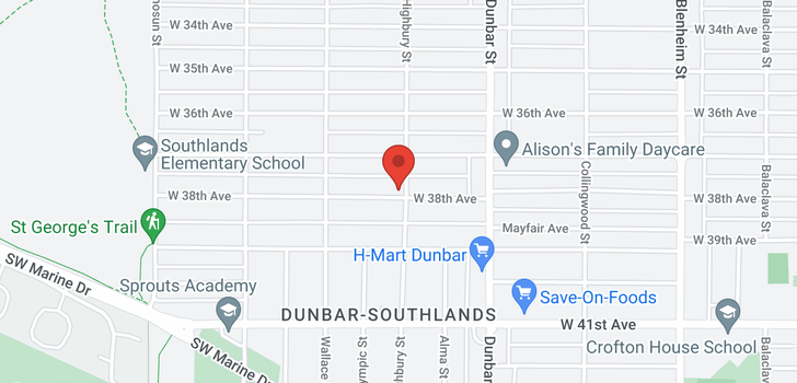 map of 3805 W 38TH AVENUE